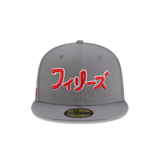 Philadelphia Phillies Hyperfly Katakana Gray Stitched Logo Fitted Cap