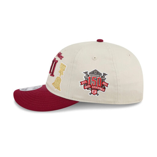 Philadelphia Phillies Scattered Patches Retro Crown Beige Stitched Logo Snapback Hat
