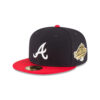 Atlanta Braves ’95 Championship Wool Fitted Cap in Black Red