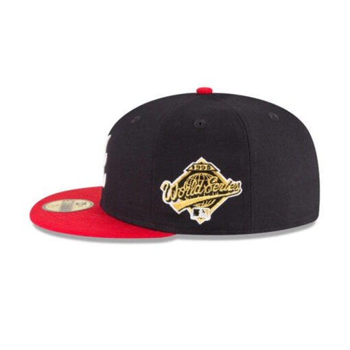 Atlanta Braves ’95 Championship Wool Fitted Cap in Black Red