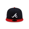 Atlanta Braves All-Star Side Patch Fitted Cap in Black Red