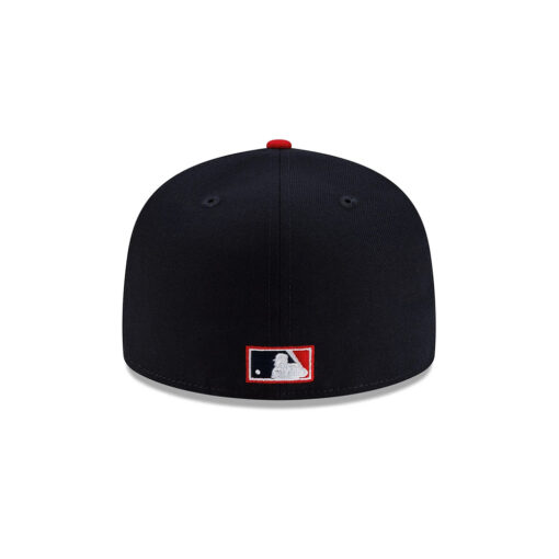 Atlanta Braves All-Star Side Patch Fitted Cap in Black Red