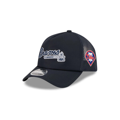 Atlanta Braves Alt Tomahawk Practice Mesh Snapback in Black