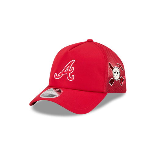 Atlanta Braves Alternate Colorway Practice Mesh Snapback in Red