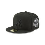 Atlanta Braves Blackout Core Fitted Cap in Black