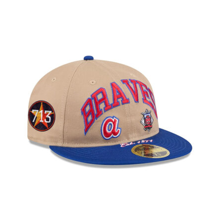 Atlanta Braves Camel Retro Crown Fitted Cap in Brown