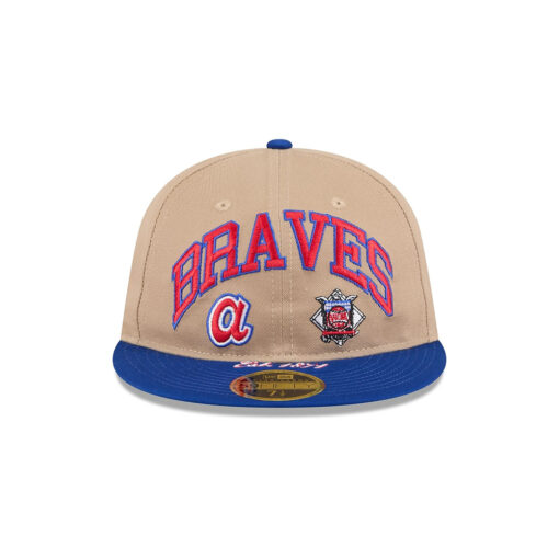 Atlanta Braves Camel Retro Crown Fitted Cap in Brown