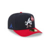 Atlanta Braves Cartoon A-Frame Fitted Cap in Black Red