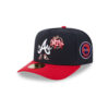 Atlanta Braves Cartoon A-Frame Fitted Cap in Black Red