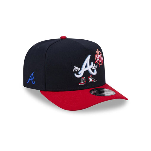 Atlanta Braves Cartoon A-Frame Snapback in Red Black