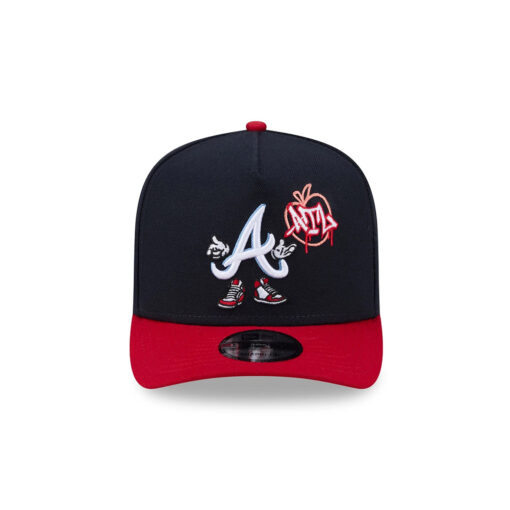 Atlanta Braves Cartoon A-Frame Snapback in Red Black