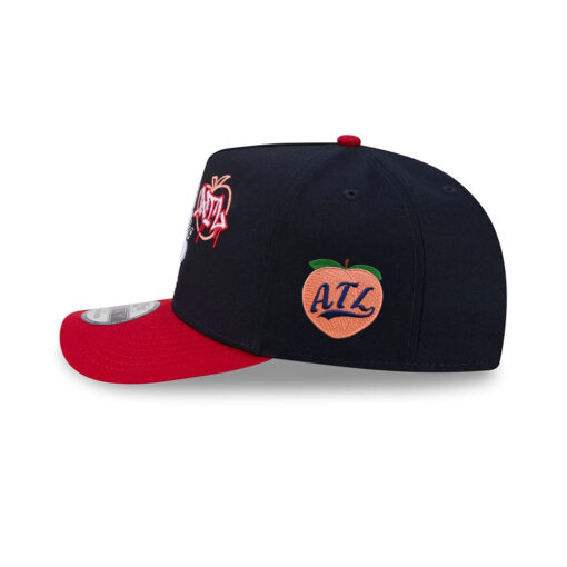Atlanta Braves Cartoon A-Frame Snapback in Red Black