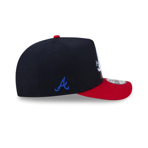 Atlanta Braves Cartoon A-Frame Snapback in Red Black