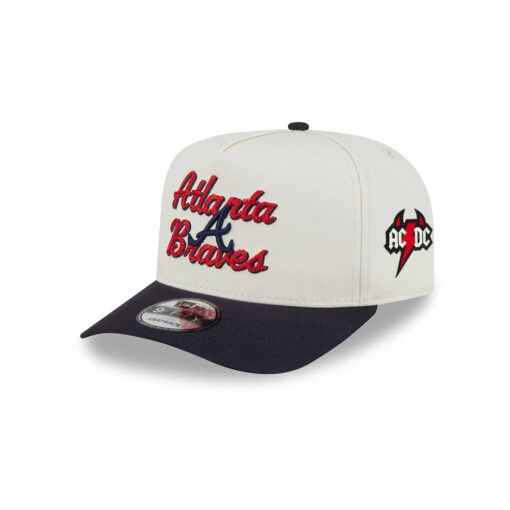 Atlanta Braves Chainstitch A-Frame Snapback in White