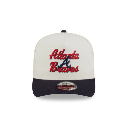 Atlanta Braves Chainstitch A-Frame Snapback in White