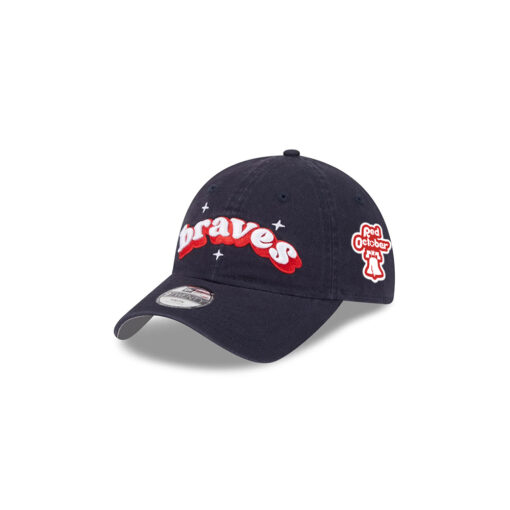 Atlanta Braves Cheer Adjustable Cap in Black