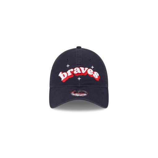 Atlanta Braves Cheer Adjustable Cap in Black