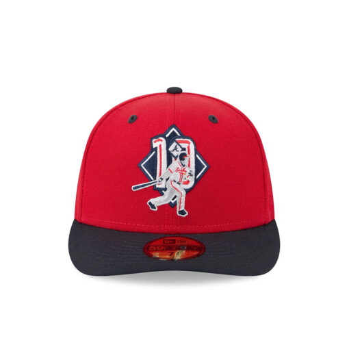Atlanta Braves Chipper Jones Tribute Fitted Cap in Red Black