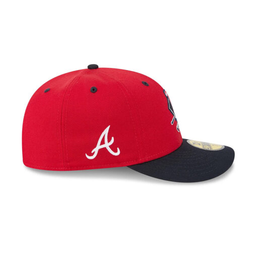Atlanta Braves Chipper Jones Tribute Fitted Cap in Red Black