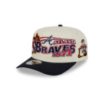 Atlanta Braves Classic A-Frame Snapback in Chrome White