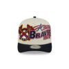 Atlanta Braves Classic A-Frame Snapback in Chrome White