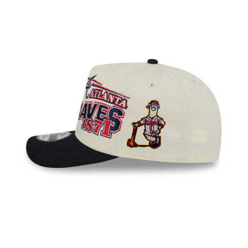 Atlanta Braves Classic A-Frame Snapback in Chrome White