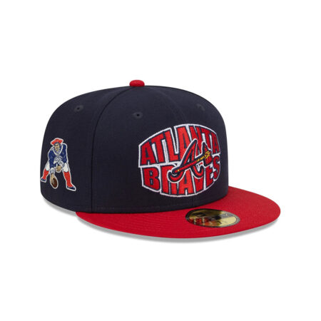 Atlanta Braves Classic Tone Fitted Cap in Black Red