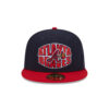 Atlanta Braves Classic Tone Fitted Cap in Black Red