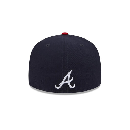 Atlanta Braves Classic Tone Fitted Cap in Black Red