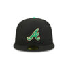 Atlanta Braves Clover Tribute Fitted Cap in Black
