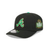 Atlanta Braves Clover Tribute Stretch-Snap in Black