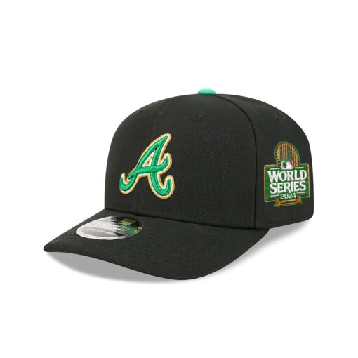 Atlanta Braves Clover Tribute Stretch-Snap in Black