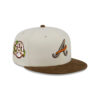 Atlanta Braves Corduroy Chrome Fitted Cap in Cream