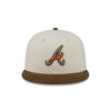 Atlanta Braves Corduroy Chrome Fitted Cap in Cream