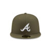 Atlanta Braves Core Fitted Cap in Olive Green