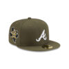 Atlanta Braves Core Fitted Cap in Olive Green