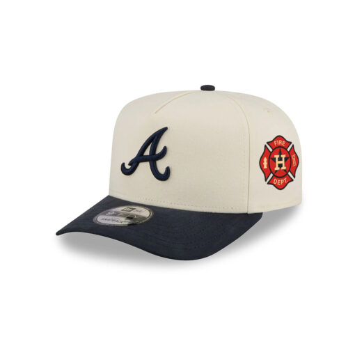 Atlanta Braves Cotton Brush A-Frame Snapback in Cream