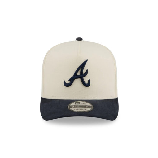 Atlanta Braves Cotton Brush A-Frame Snapback in Cream