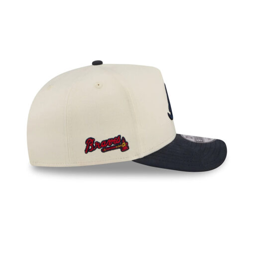 Atlanta Braves Cotton Brush A-Frame Snapback in Cream