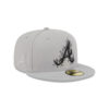 Atlanta Braves Cracked Cement Fitted Cap in Gray