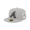 Atlanta Braves Cracked Cement Fitted Cap in Gray