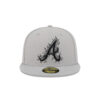 Atlanta Braves Cracked Cement Fitted Cap in Gray