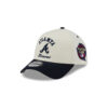 Atlanta Braves Curved Script A-Frame Snapback in Chrome White