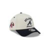 Atlanta Braves Curved Script A-Frame Snapback in Chrome White