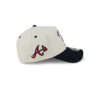 Atlanta Braves Curved Script A-Frame Snapback in Chrome White