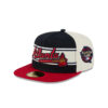 Atlanta Braves Derby Stripe A-Frame Fitted Cap in Cream/Black