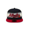 Atlanta Braves Derby Stripe A-Frame Fitted Cap in Cream/Black
