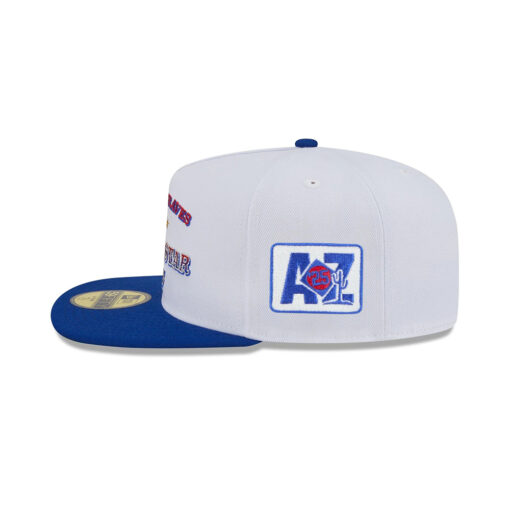 Atlanta Braves Derby Stripe A-Frame Fitted Cap in White