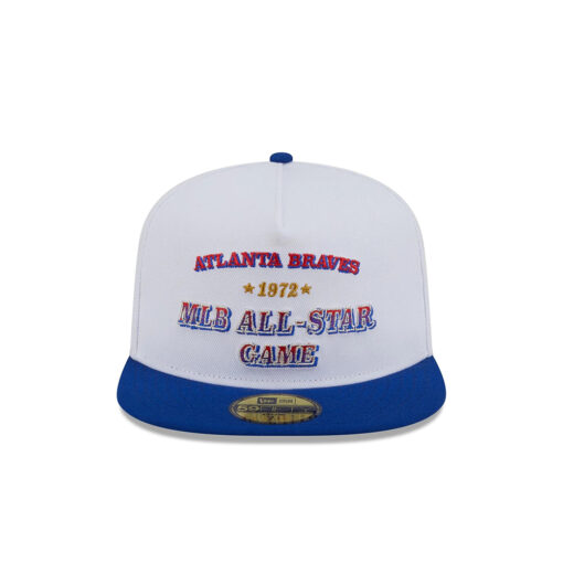Atlanta Braves Derby Stripe A-Frame Fitted Cap in White