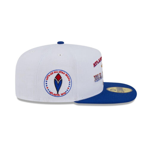Atlanta Braves Derby Stripe A-Frame Fitted Cap in White